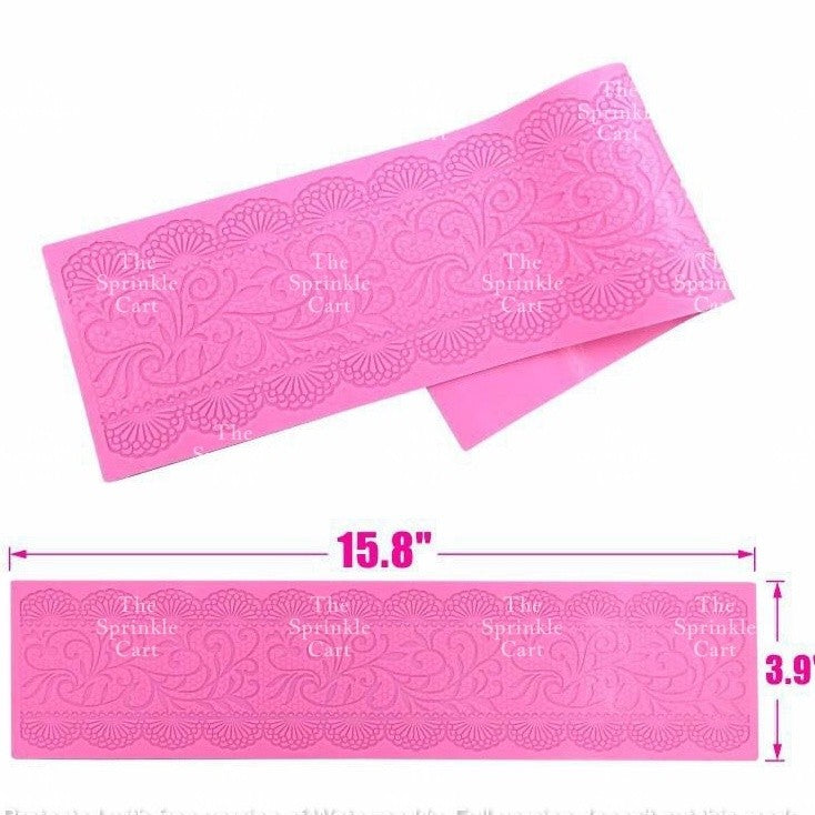 Sugar Lace Silicone Molder for Cake Edge Decoration and Chocolate Fondant Mold TSC