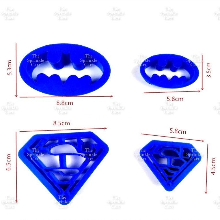 Superhero Princess Stamp Cutter Avengers Batman Superman Barbie Design for Cookie Fondant Cake Decoration and DIY Craft TSC