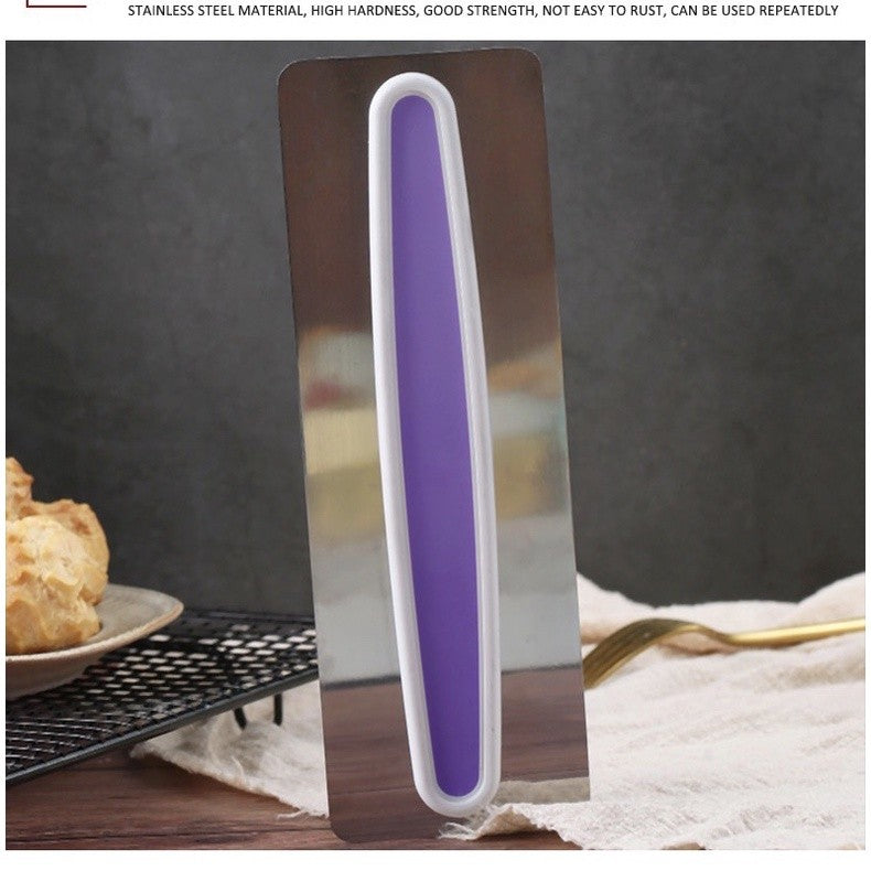 Stainless Steel Icing Smoother Scraper with Grip Cake Decorating Tool TSC