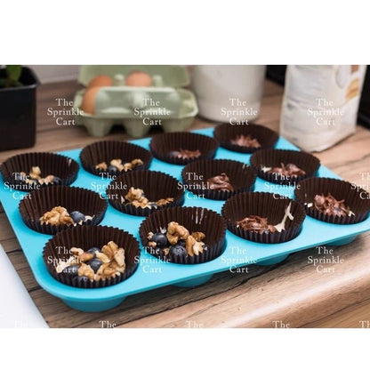 12-hole Cupcake Silicone Molder Tray for Baking Use TSC