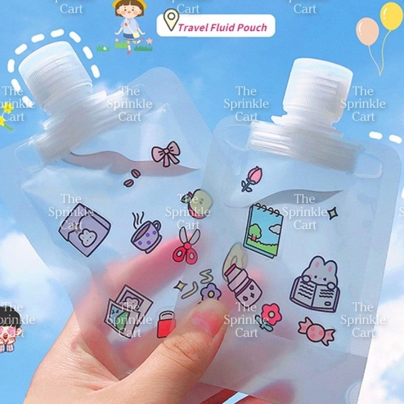 30/50/100ml Squeeze Plastic Pouch for Travel Use Easy Packing of Toiletry Fluid Items and Fluid Makeup TSC