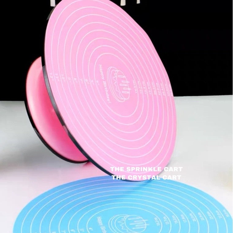 MAT ONLY Non-slip Round Turntable Silicone Mat for Cake Decoration TSC