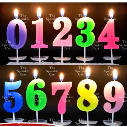 1pc RANDOM COLOR Number Candle for Birthday Cake Party Supplies TSC
