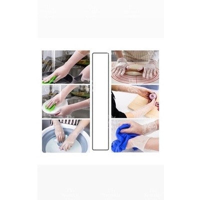 20pcs Disposable PVC Gloves Foodgrade Powder-free Rubber Protective Gloves for Baking and Household Use TSC