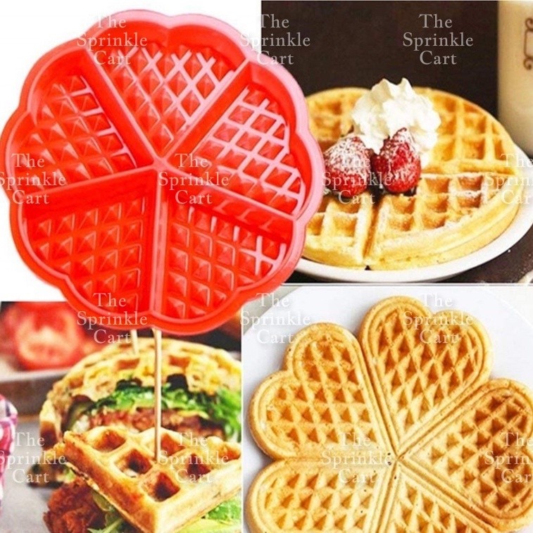 Waffle Heart Silicone Molder for Pancake Dessert Making Mould TSC