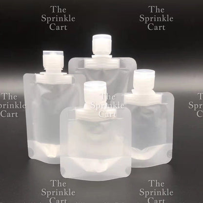 30/50/100ml Squeeze Plastic Pouch for Travel Use Easy Packing of Toiletry Fluid Items and Fluid Makeup TSC