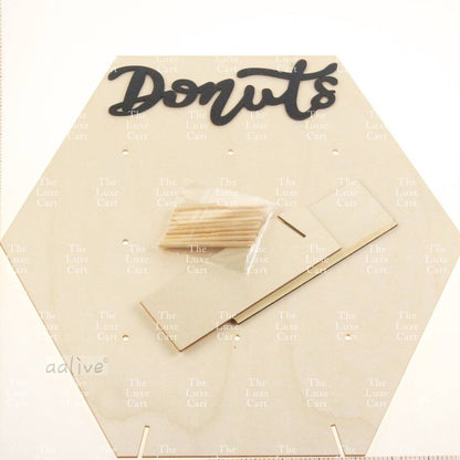 Wall Display Wooden Donuts Stand Holder Donut Sweets Doughnut Rack for Party Birthday Wedding