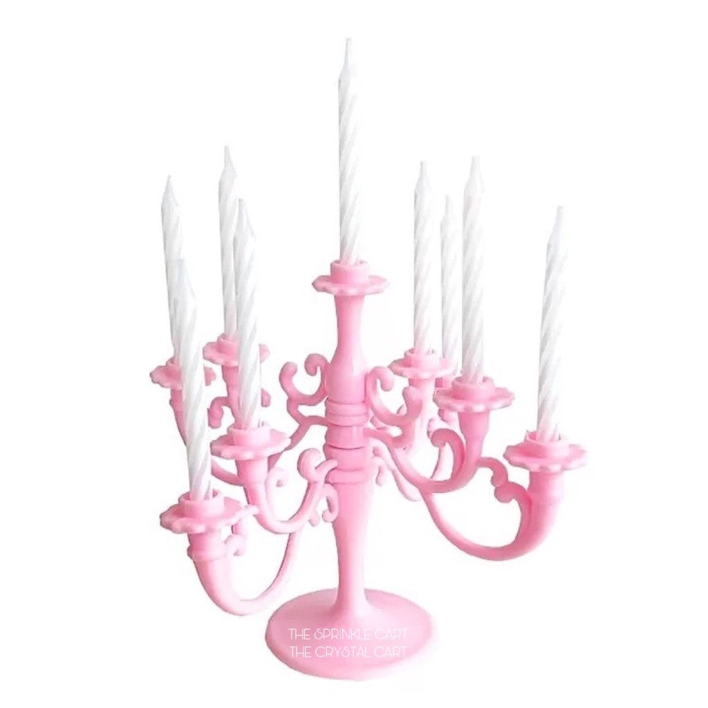Chandelier Candelabra Cake Topper with Candles TSC