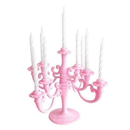 Chandelier Candelabra Cake Topper with Candles TSC
