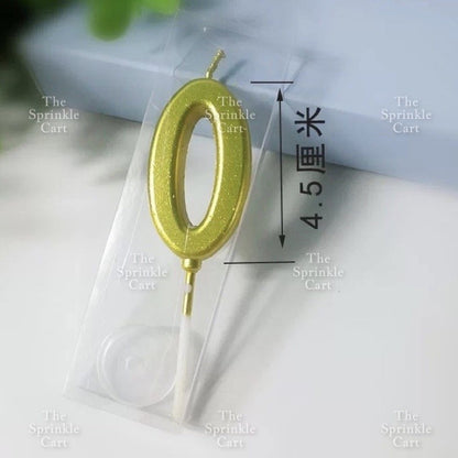 Number Candle for Birthday Cake Party Supplies Gold and Silver TSC