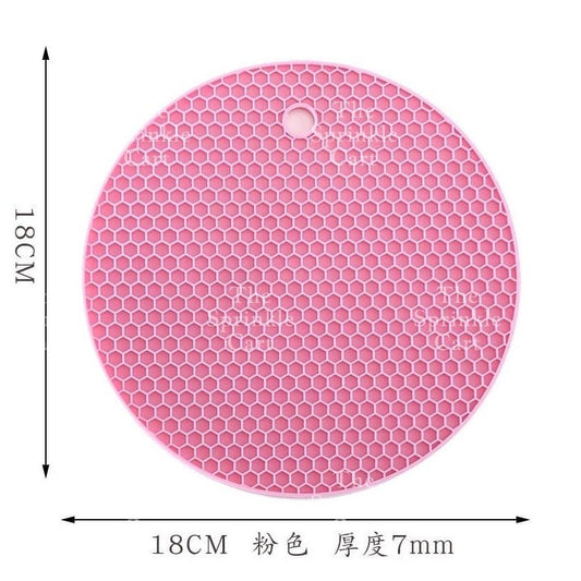 Silicone Pad Pot Holder Heat Resistant Non-Slip Round Kitchen Insulation TSC