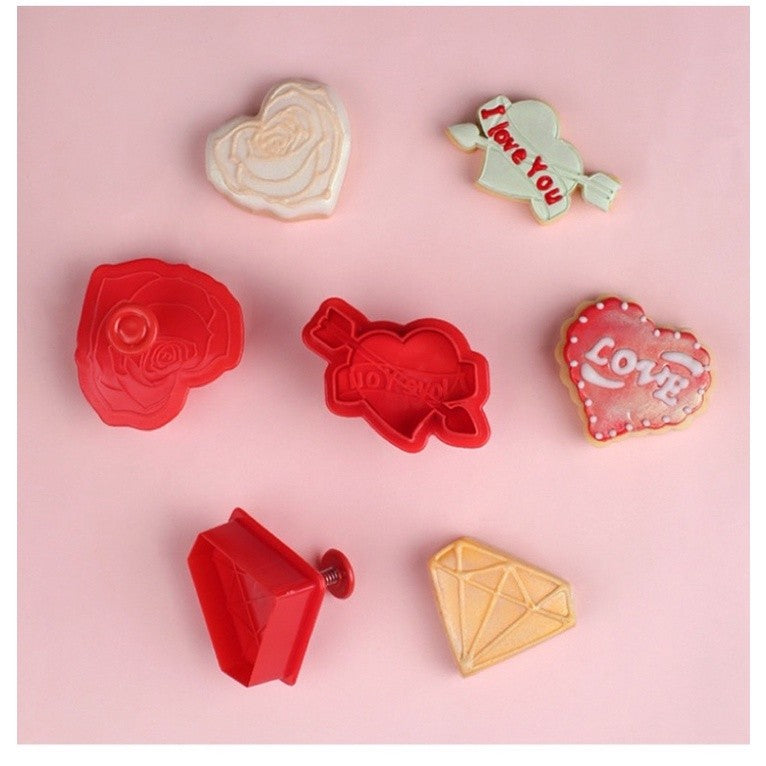 Valentine Cupid Heart Love Cookie Plunger Greetings Congrats Love Best Wishes Thank you Fondant CutterTSC