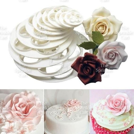 6pcs Flower Molder Cutter for Fondant Cake Decoration and DIY Craft TSC