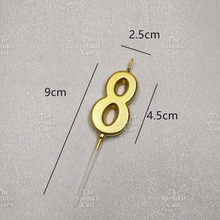 Number Candle for Birthday Cake Party Supplies Gold and Silver TSC