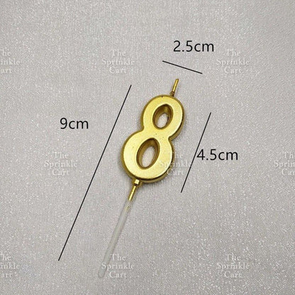 Number Candle for Birthday Cake Party Supplies Gold and Silver TSC