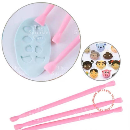 Fondant Carving Tools for Doll Face and Body Patterns TSC