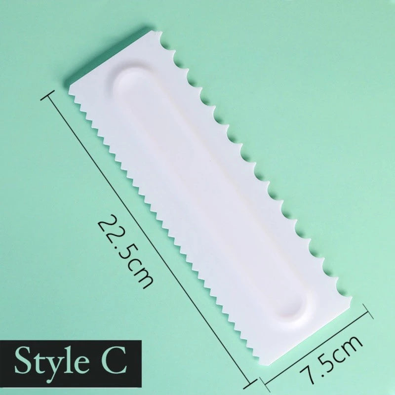 4pcs Cake Decorating Comb Smoother Scraper for Icing