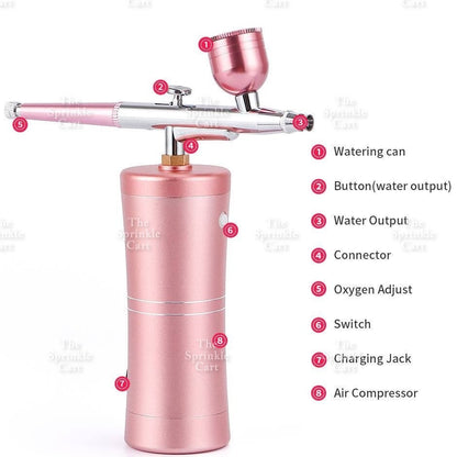 High Quality Portable Automatic Airbrush Spray Gun Compressor Kit Rechargeable for Cake Decoration and Nail Art TSC