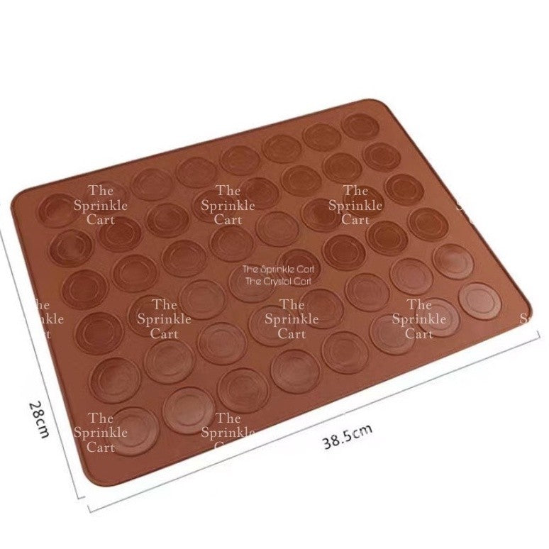 48-holes Macaron Silicone Baking Mat Oven-safe Non-Stick and Reusable TSC