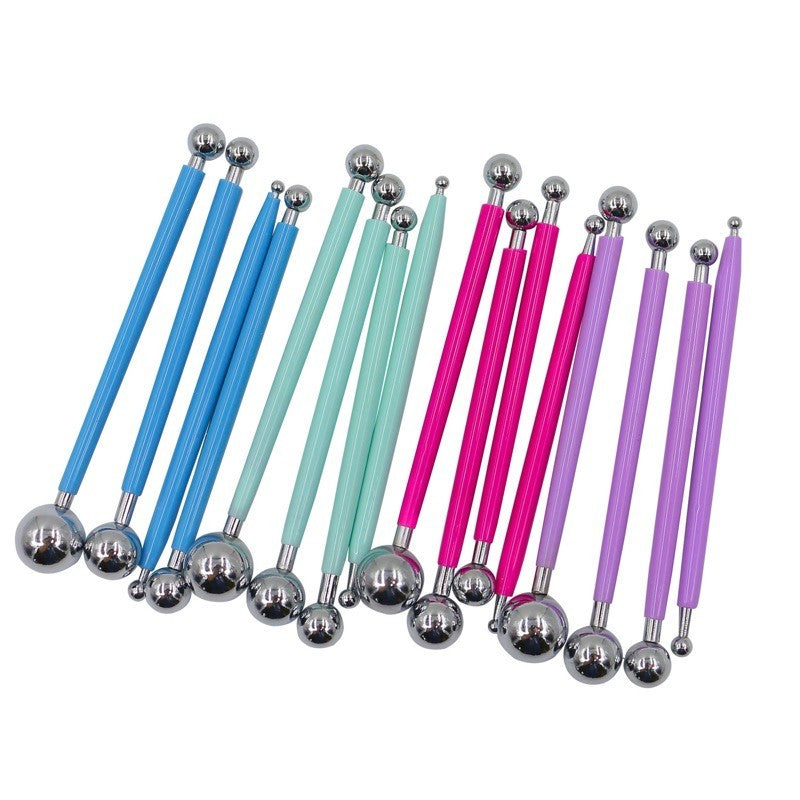 4pcs Stainless Steel Ball Dotting Modelling Tool for Fondant and DIY Craft Use TSC