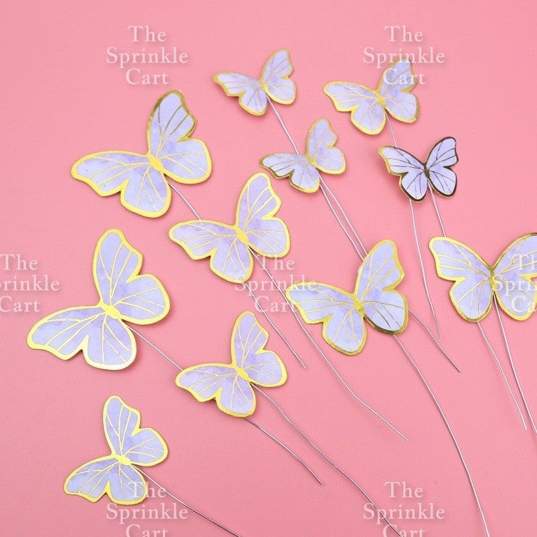 Leaf Round Paper Fan Butterfly Lady Girl Star Cake Topper Decoration TSC