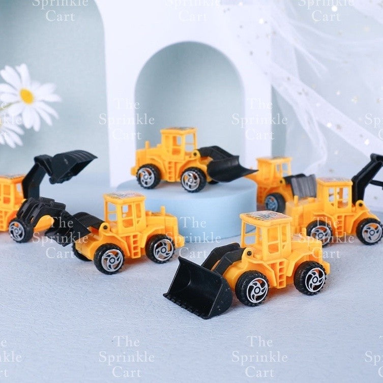 Engineering Construction Truck Tractors and Street Signages Toy Cake Topper for Boy Birthday Vehicles TSC
