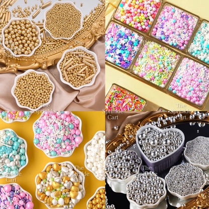 Edible Sprinkles Dragees Pearl Cake Decoration Sprinkle 50grams Confetti