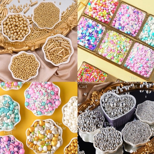Edible Sprinkles Dragees Pearl Cake Decoration Sprinkle 50grams Confetti