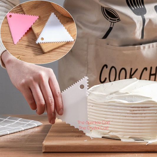 Triangle Scraper Teeth Edge Icing and Fondant Smoother Baking Tool TSC