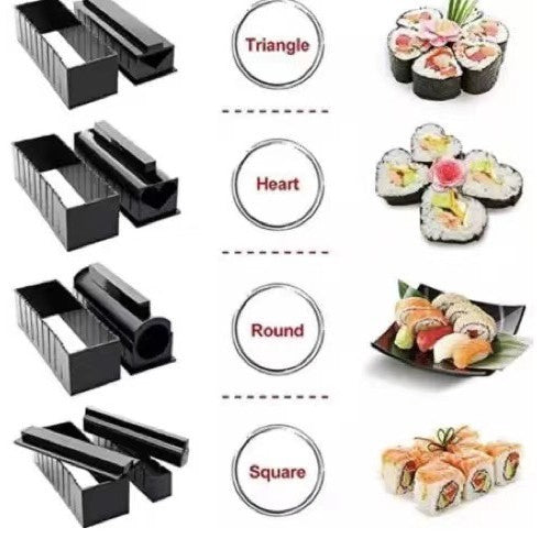 Sushi Maker Roller Kit Set Rice Ball Mold Kitchen Tool TSC