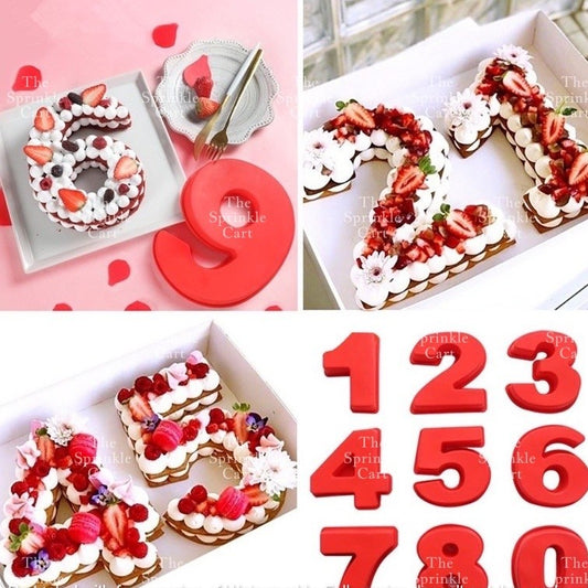 10-inch Silicone Number Cake Molder Oven safe Thick Baking Tool TSC