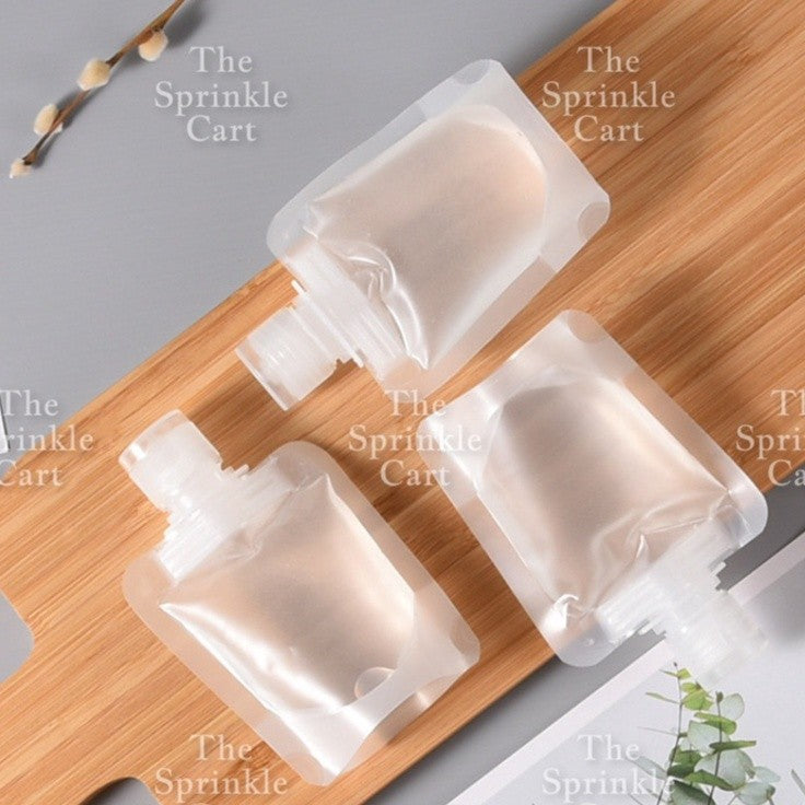 30/50/100ml Squeeze Plastic Pouch for Travel Use Easy Packing of Toiletry Fluid Items and Fluid Makeup TSC