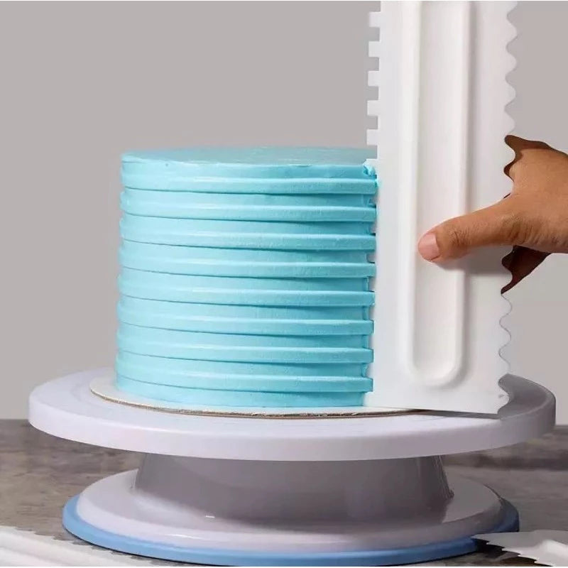4pcs Cake Decorating Comb Smoother Scraper for Icing