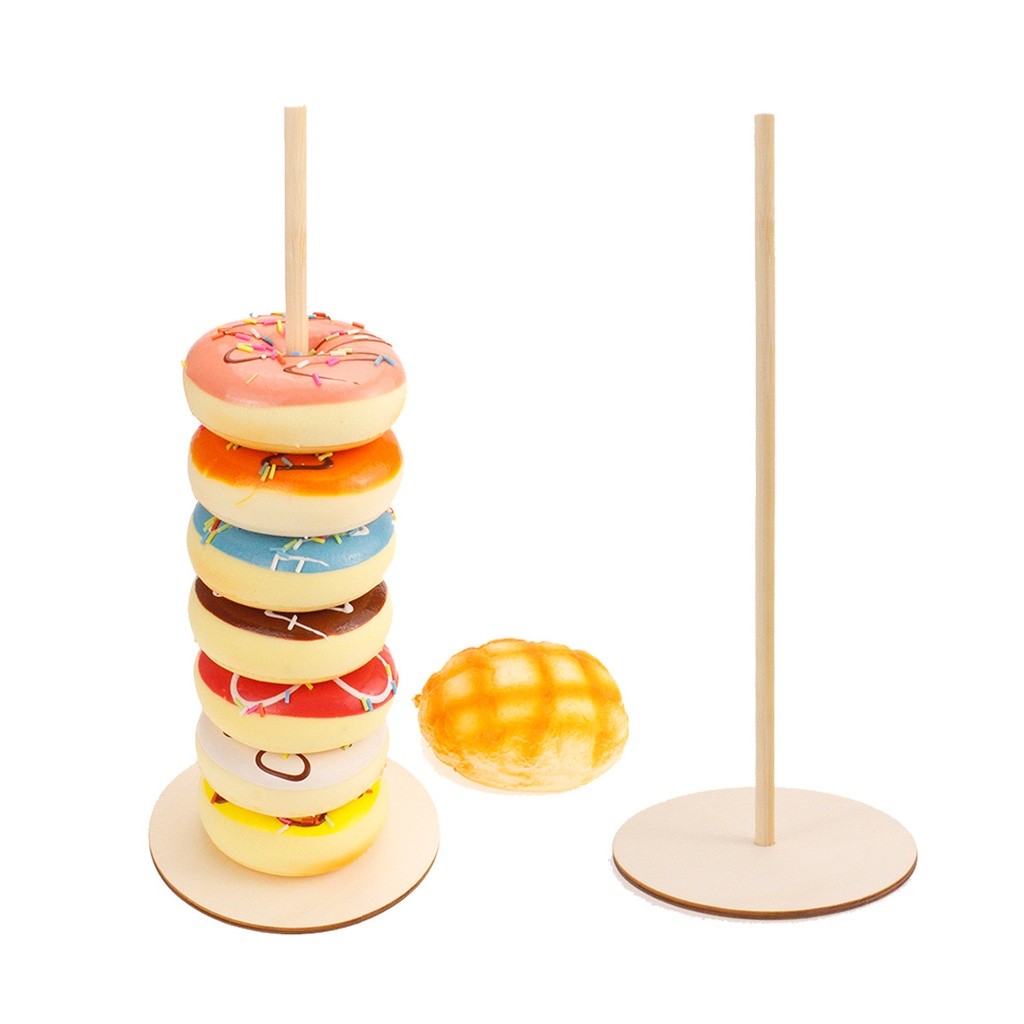 Wall Display Wooden Donuts Stand Holder Donut Sweets Doughnut Rack for Party Birthday Wedding