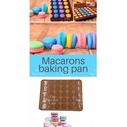 48-holes Macaron Silicone Baking Mat Oven-safe Non-Stick and Reusable TSC