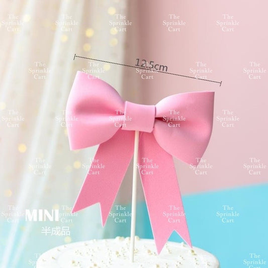 Colorful Glitter Big Ribbon Ballet Bow Tie and Spike Fastener for Cake Decoration TSC