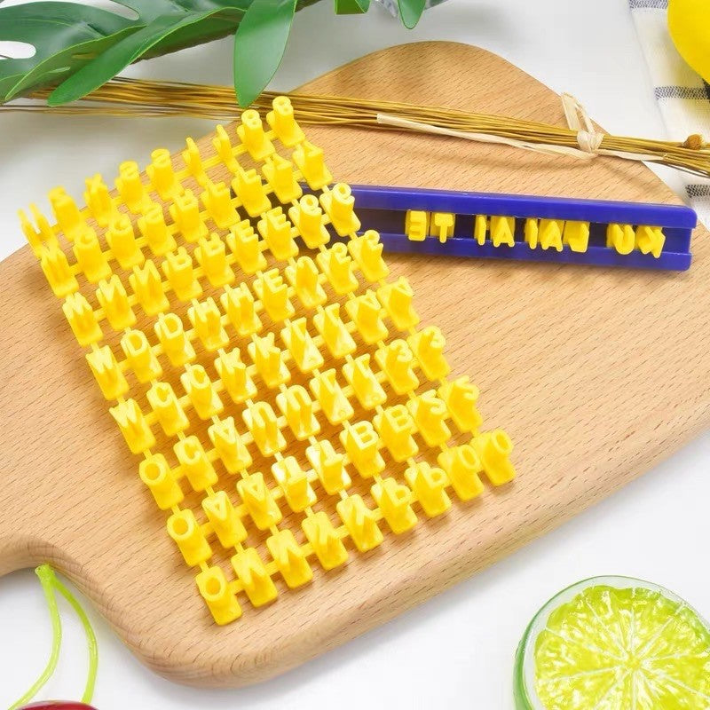 Alphabet letter Press Set Cookie Stamp Embosser Tool TSC