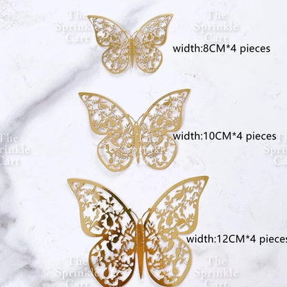 Leaf Fan Cake Toppers Paper Folding Butterfly Paper Topper Mini Paper Fan Round Cake Decoration