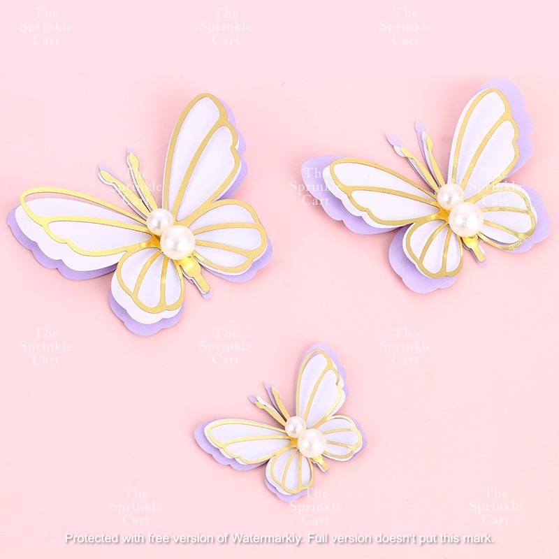 Leaf Fan Cake Toppers Paper Folding Butterfly Paper Topper Mini Paper Fan Round Cake Decoration