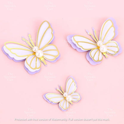 Leaf Fan Cake Toppers Paper Folding Butterfly Paper Topper Mini Paper Fan Round Cake Decoration