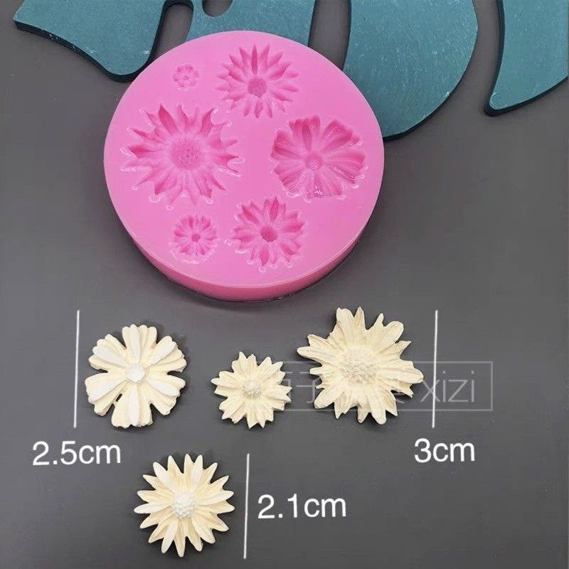 Flower Theme Silicone  Chocolate Fondant Molder Resin Cake Jelly Baking Supply Decoration