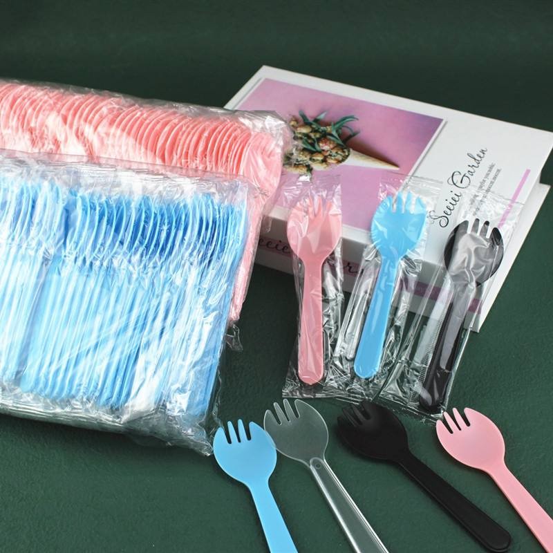 Disposable Dessert plastic Small Taster Spoon Frozen Food Ice Cream Party Supplies TSC