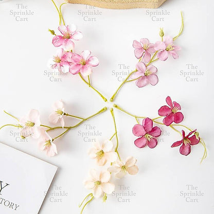5pcs Colorful Artificial Mini Stem Flower DIY Home and Cake Decoration TSC