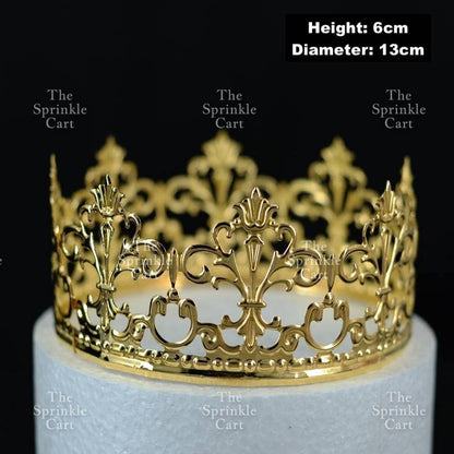 Crown Cake Topper Princess Birthday Celebration Queen Gold Silver