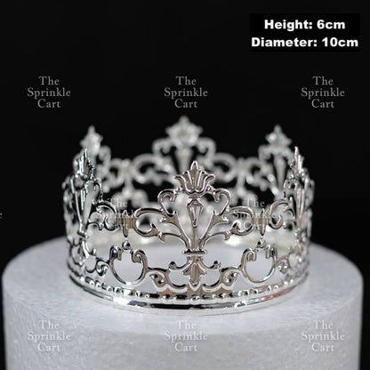 Crown Cake Topper Princess Birthday Celebration Queen Gold Silver