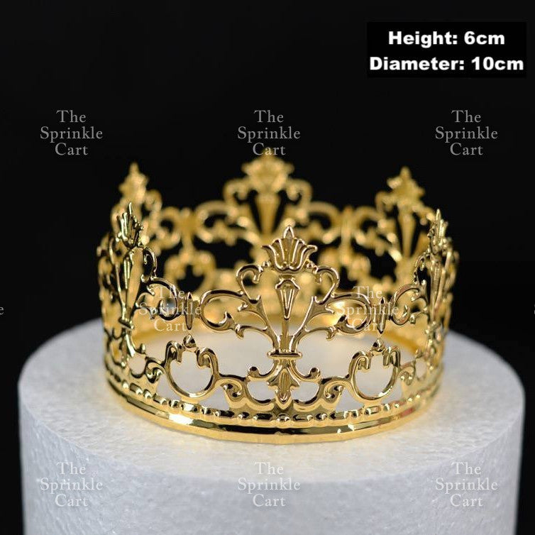 Crown Cake Topper Princess Birthday Celebration Queen Gold Silver