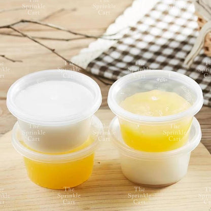 Clear Sauce Cup w/Lid and Luster Container Ice Cream Cup Gravy Cup TSC