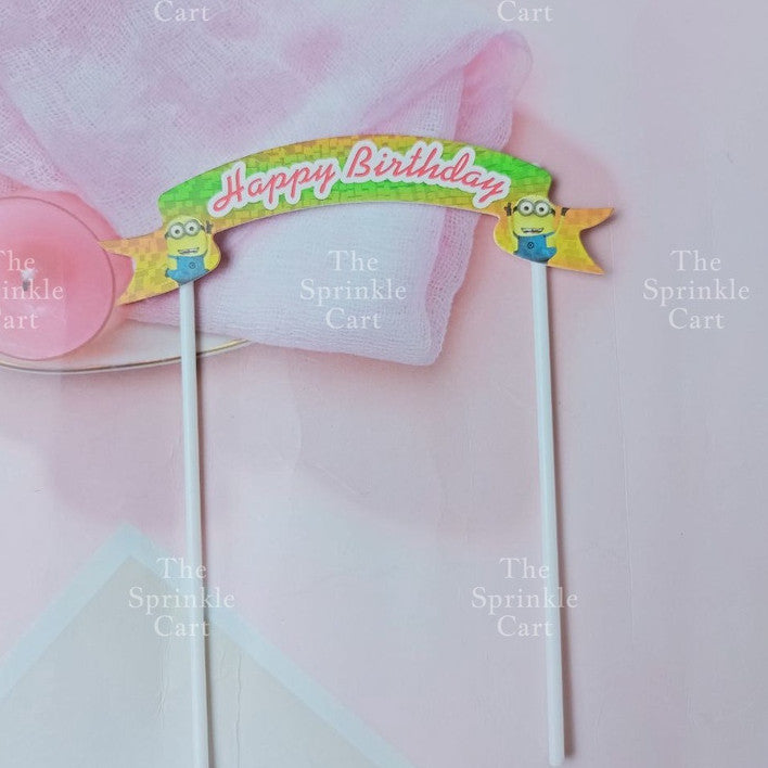 Random Happy Birthday Cake Topper Cake Decoration for Baking Party Supplies TSC