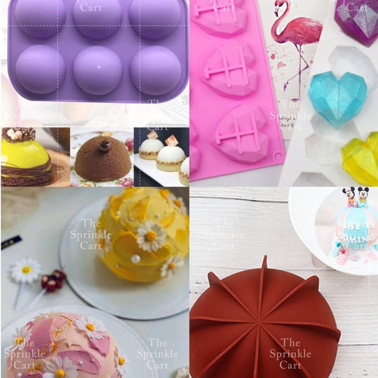 Diamond Heart Molder Geometric Heart Half Sphere Molder Semi Round Semi Circle Chocolate Molder