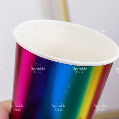 10pcs Disposable Tableware Metallic Colorful Drinking Cups Birthday Party Supplies TSC